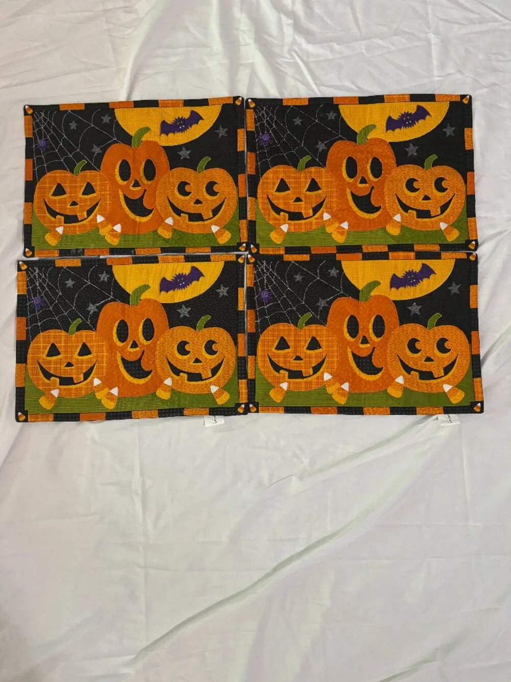 🎃 Kohl's Halloween Quilted Patchwork Placemats - Set of 4 🎃